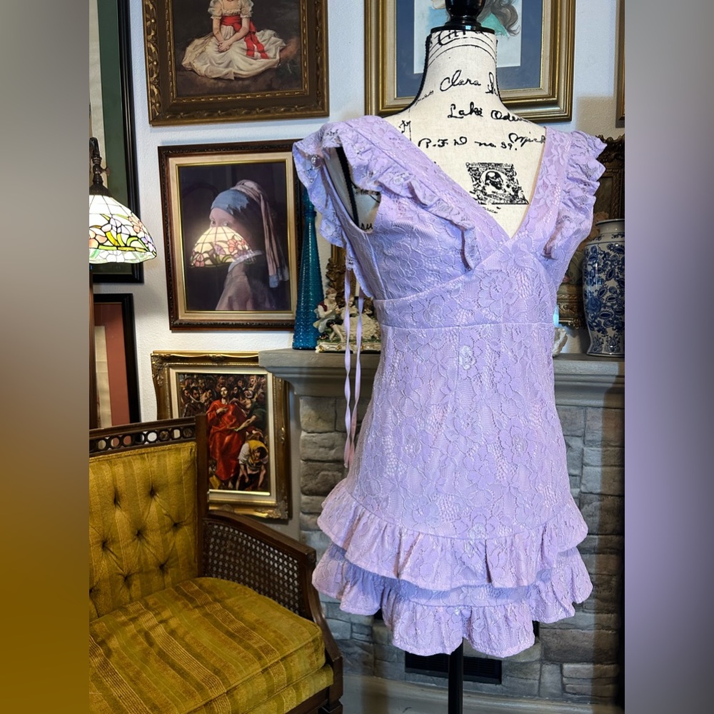NWT Petal + Pup Ruffle Dress Lavender Woman’s 0